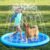 SLOOSH Non-Slip Splash Pad Sprinkler – Outdoor Water Toys Play Mat for Toddlers Kids Dogs, Outside Thickened Sprinkler Pool Party Durable Backyard Fountain for Girls Boys Pets (60in, Blue)