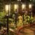 Solar Pathway Lights Outdoor Warm White 8-Pack Waterproof IP65, Auto On/Off Solar Powered Walkway Lighting for Driveway Yard Garden, Upgraded Landscape Lights Outside