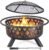 Yaheetech 36 Inch Outdoor Round Fire Pit – Backyard Patio Garden Stove Bonfire Wood Burning Firepit for Outside with Spark Screen and Poker