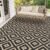 Mattitude Waterproof Outdoor Rug 5×8 Ft Outdoor Plastic Straw Rug Reversible Patio Rug Large Outdoor Carpet Area Rug for Patio Backyard Picnic Beach Camping RV Black & Beige