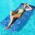 FindUWill Oversized Pool Float Lounge, 72″ X 37″ Extra Large Fabric-Covered Pool Floats for Adults, Inflatable Contour Lounger with Headrest Ultra-Comfort Cooling Pool Raft (XL, Monstera)