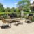 YITAHOME 4-Piece Patio Furniture Wicker Outdoor Bistro Set, All-Weather Rattan Conversation Loveseat Chairs for Backyard, Balcony and Deck with Soft Cushions and Metal Table (Light Brown+Black)