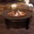 Fire Pit – 32-Inch Outdoor Fireplace with Spark Screen, Poker, and Cover – Wood-Burning Fire Pit for Yard, Patio, or Camping by Pure Garden (Bronze)