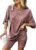 Ekouaer Pajamas 2 Piece Lounge Sets Ribbed Knit Matching Outfits T-shirt Biker Shorts Sleepwear Loungewear Sweatsuits