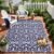 OLANLY Outdoor Rug Waterproof 5×8 ft Clearance, Reversible Outdoor Plastic Straw Rug with Floral Pattern, RV Mat for Patio, Camping, Balcony, Deck, Backyard, Navy & White