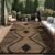 MontVoo Outdoor Rug-Waterproof Patio Rug Mat 5×8 Outdoor Carpet Mat Reversible Plastic Straw Outside Outdoor Rug for RV Camping Picnic Balcony Backyard Pool Deck Porch Modern Boho Black Brown