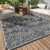 MontVoo Outdoor Rug Waterproof-Patio Rug Mat 5×8 Outdoor Carpet Reversible RV Camping Picnic Plastic Straw Rug Outside Outdoor Area Rug for Balcony Deck Backyard Patio Decor Boho Modern Abstract